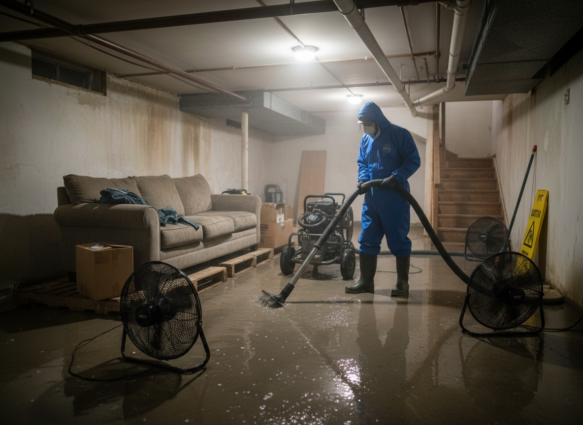 Emergency water cleanup in Whitewater