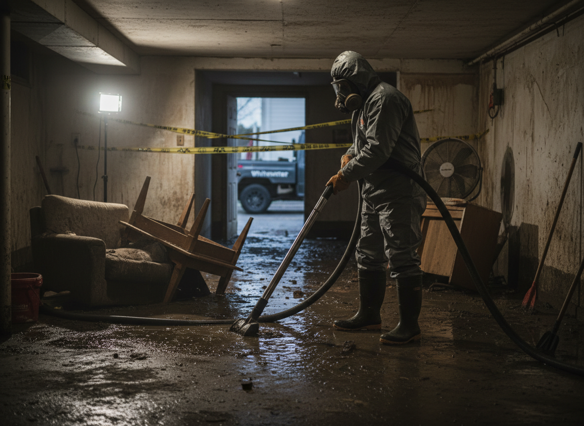 sewage cleanup in Whitewater